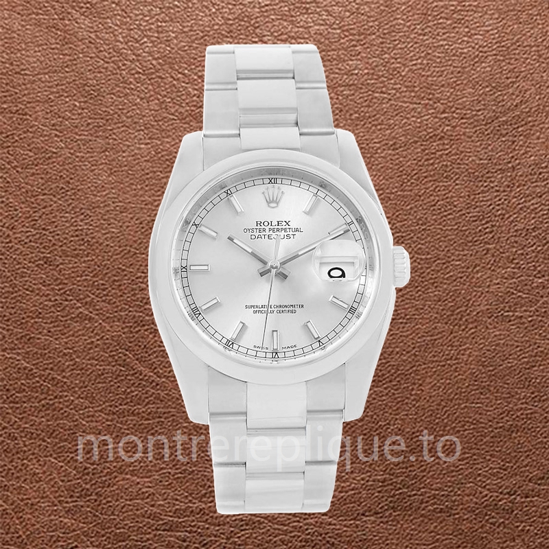 Rolex Datejust 116200SSO Pour des hommes Cadran fleuri argenté Argenté - Image 2