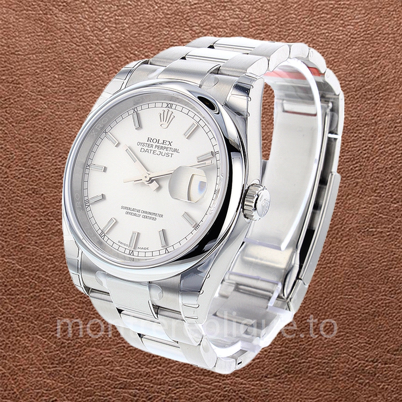 Rolex Datejust 116200SSO Pour des hommes Cadran fleuri argenté Argenté - Image 3
