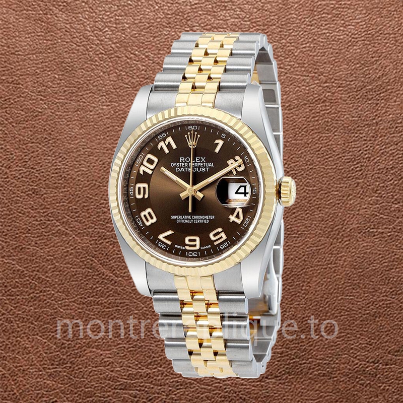 Rolex Datejust Pour des hommes 116233BRAJ Cadran Marron Automatique Argenté - Image 2