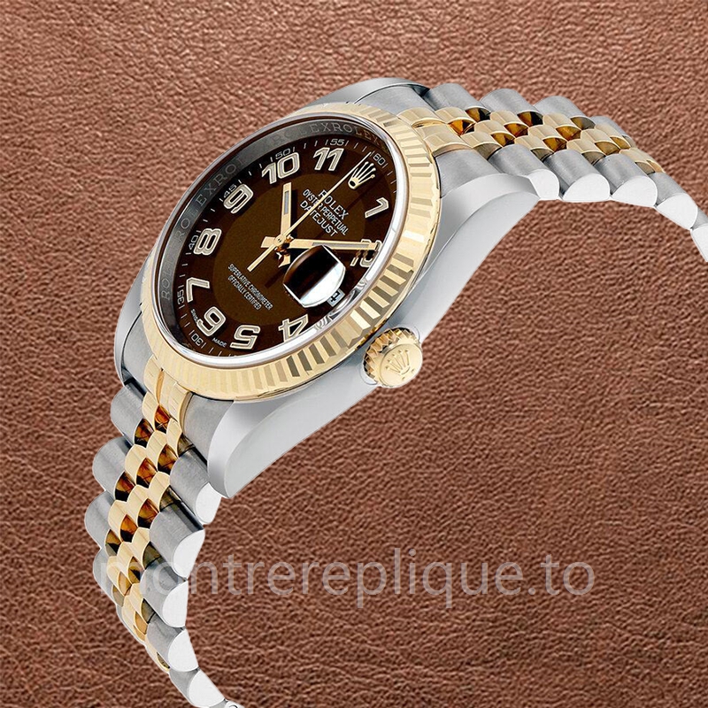 Rolex Datejust Pour des hommes 116233BRAJ Cadran Marron Automatique Argenté - Image 3