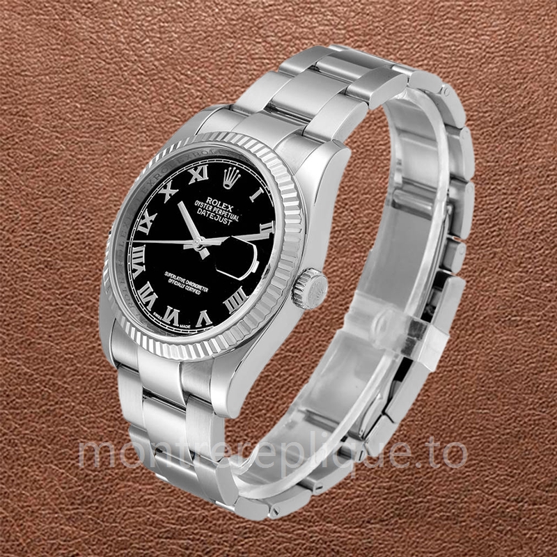 Rolex Datejust Pour des hommes 116234BKRO Oysterlock Cadran Noir - Image 3