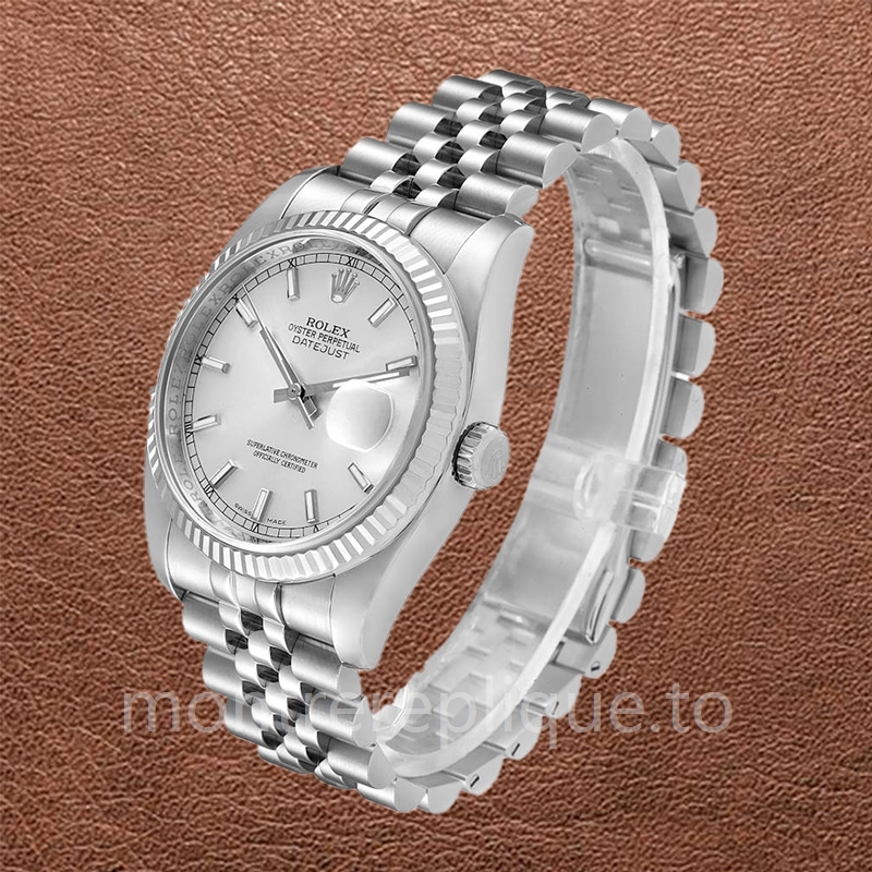 Rolex Datejust 116234SSJ Pour des hommes Cadran Argent Automatique 36mm - Image 3