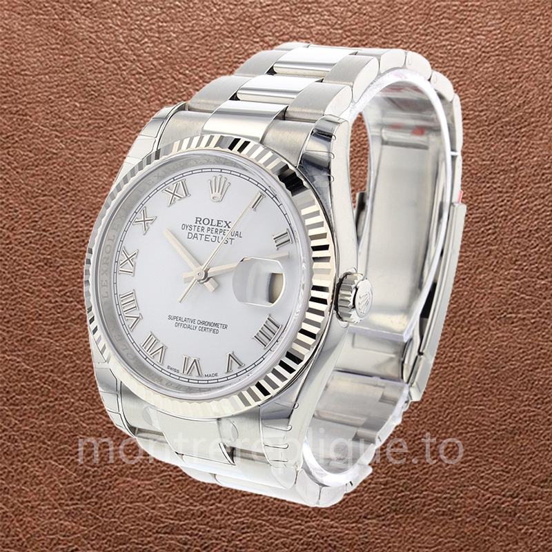 Rolex Datejust 116234WRO Pour des hommes Argenté Cadran Blanc - Image 3