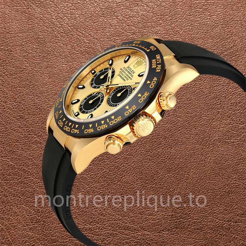 Rolex Daytona Pour des hommes 116518CBKSR Cadran Noir Ton d'or élastique - Image 3