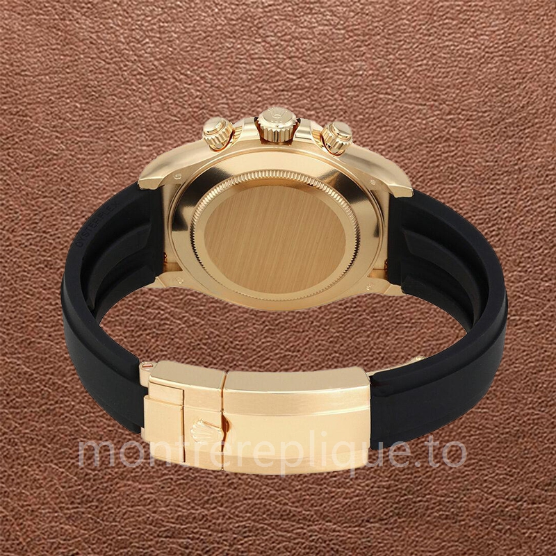 Rolex Daytona Pour des hommes 116518CBKSR Cadran Noir Ton d'or élastique - Image 4