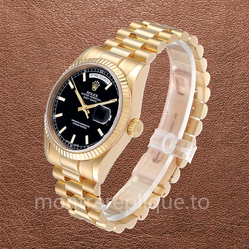 Rolex Day-Date 118238BKSP Pour des hommes 36mm Cadran Noir Or jaune - Image 3