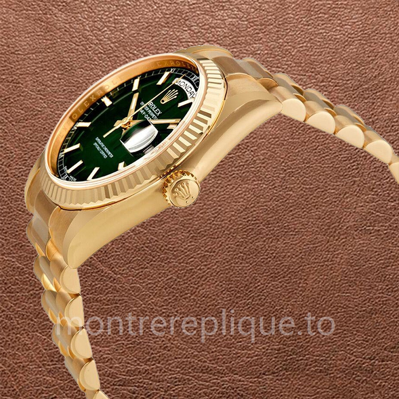Rolex Day-Date 118238GNSP Unisex Or jaune Cadran vert 36mm - Image 3