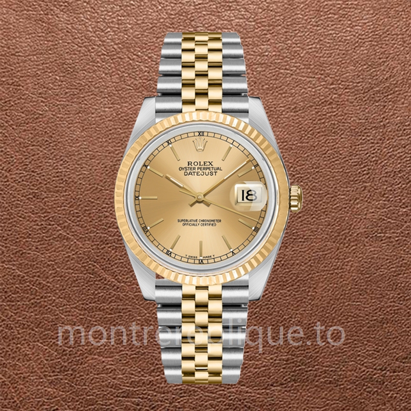 Rolex Datejust 36 16233CSJ Pour des hommes Argenté Cadran Or 36mm - Image 2