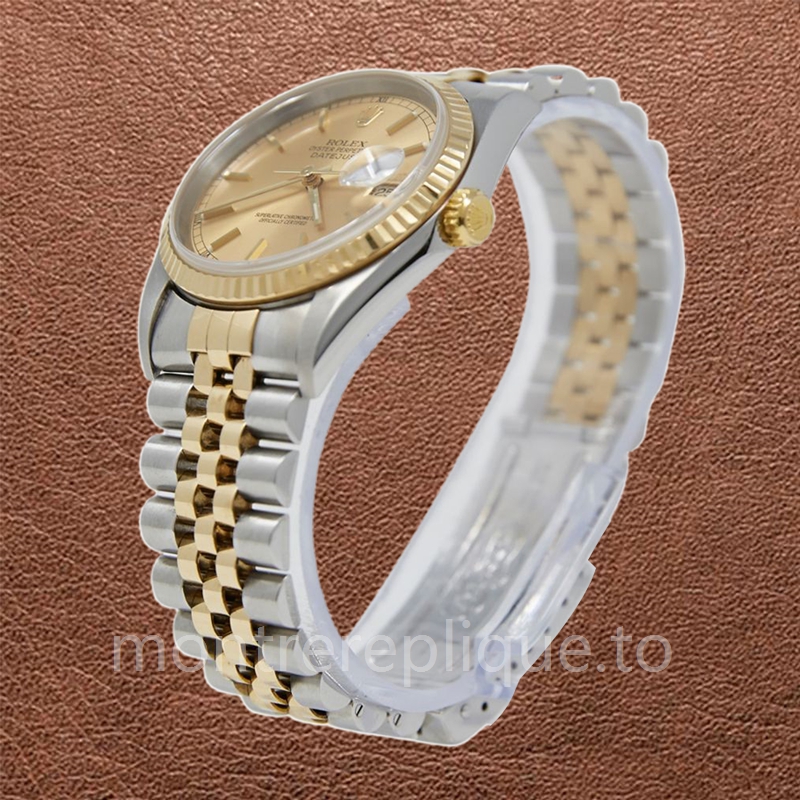 Rolex Datejust 36 16233CSJ Pour des hommes Argenté Cadran Or 36mm - Image 3