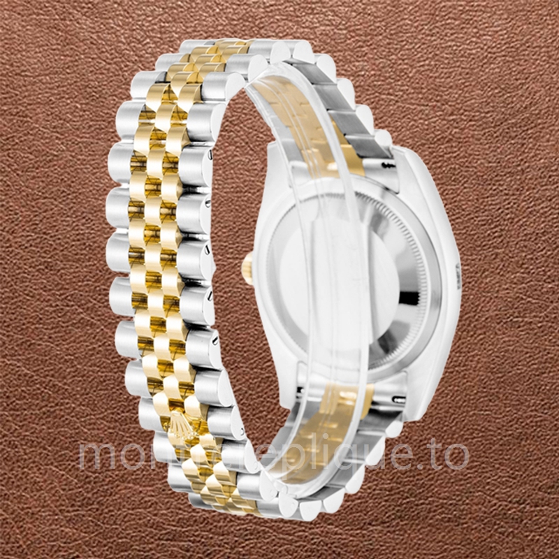 Rolex Datejust Pour des hommes 16233WRJ Argenté Cadran Noir Bracelet - Image 4