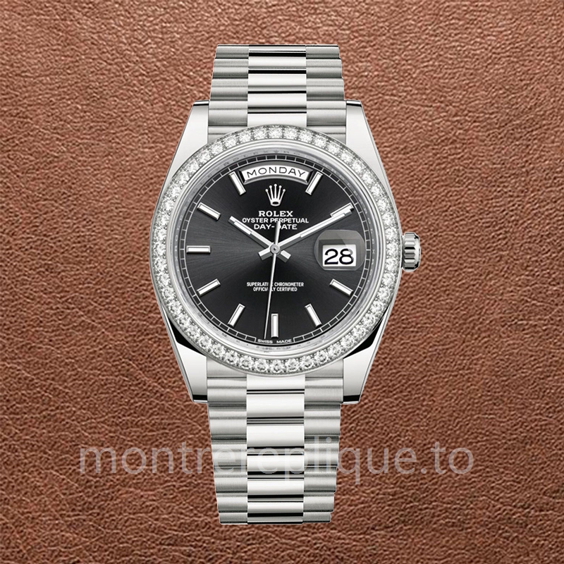 Rolex Day-Date Pour des hommes 228349BKSP Argenté Bracelet - Image 2