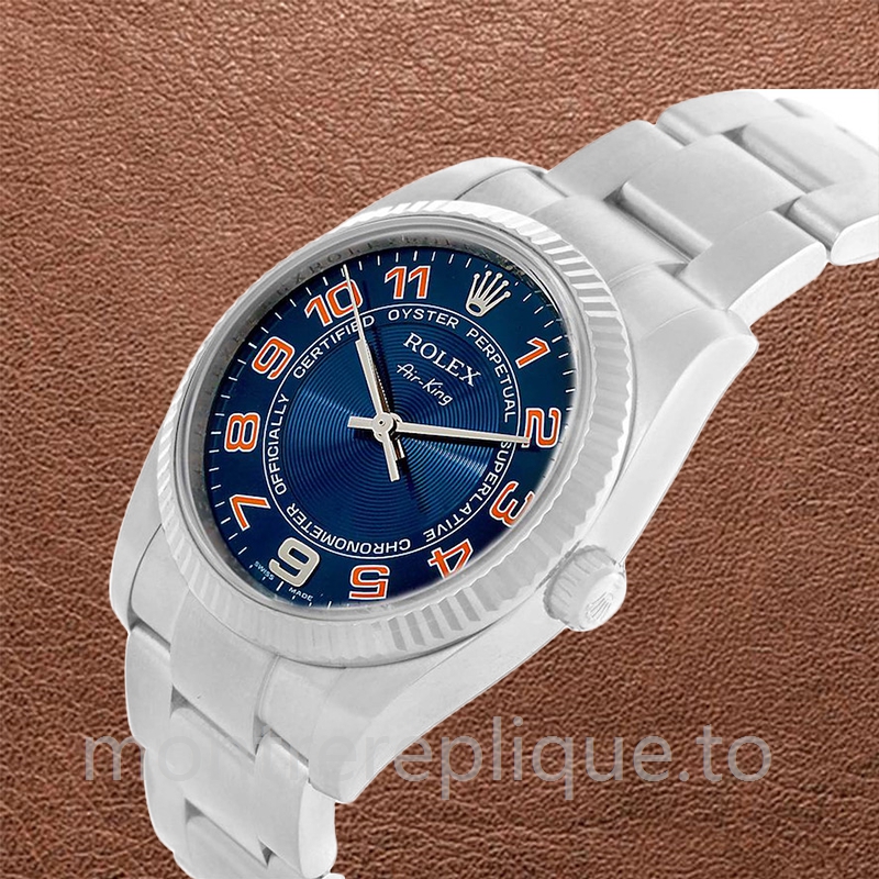 Rolex Air-king 114234BLAO 36mm Pour des hommes Argenté Automatique - Image 3
