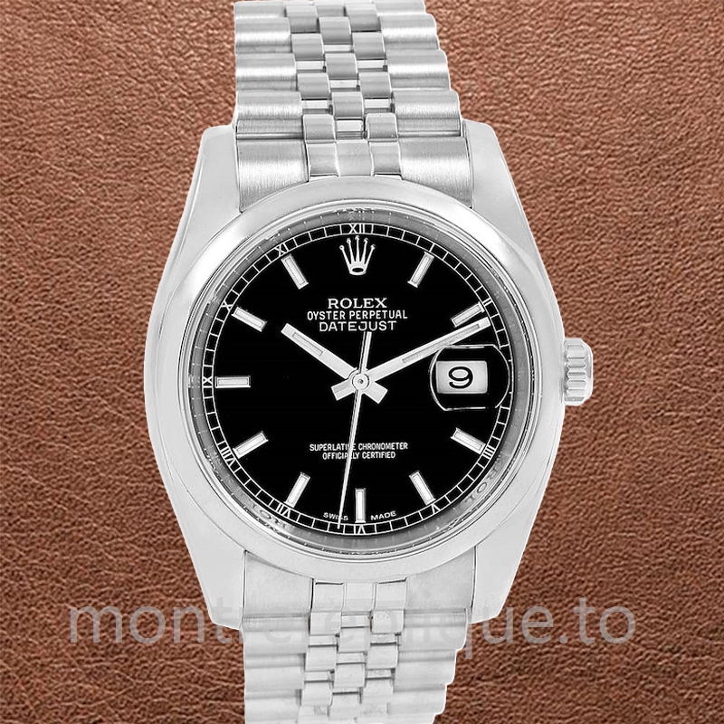 Rolex Datejust 36mm 116200BKSJ Pour des hommes Argenté Cadran noir - Image 2