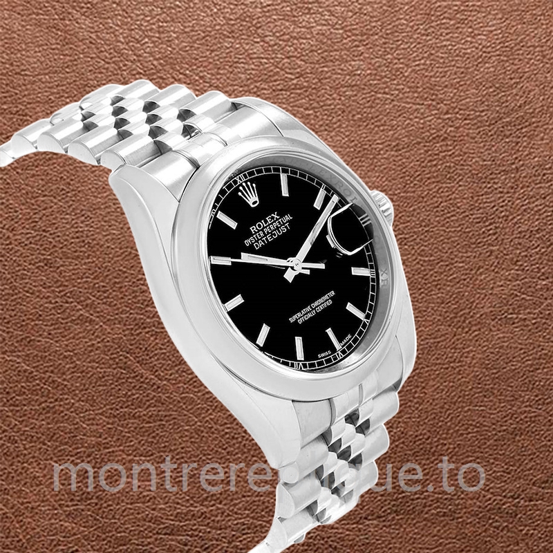 Rolex Datejust 36mm 116200BKSJ Pour des hommes Argenté Cadran noir - Image 3
