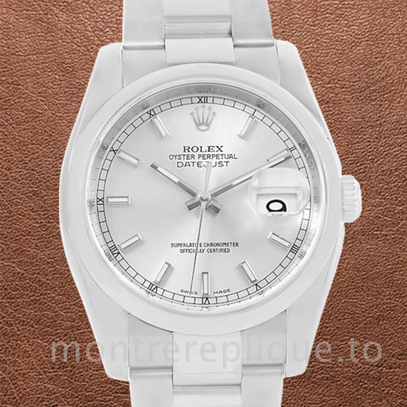 Rolex Datejust 116200SSO Pour des hommes Cadran fleuri argenté Argenté