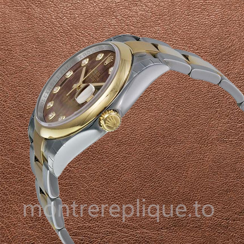 Rolex Datejust 36mm 116203BKMDO Pour des hommes Regardez Bracelet Huître - Image 3
