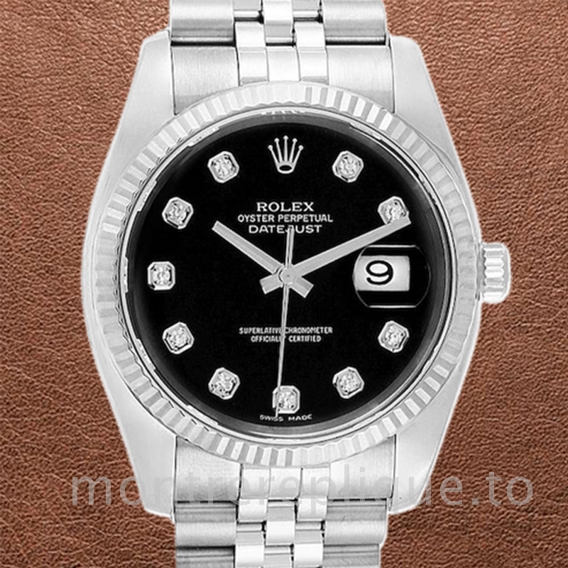 Rolex Datejust 116234BKDJ Pour des hommes Automatique 36mm Bracelet