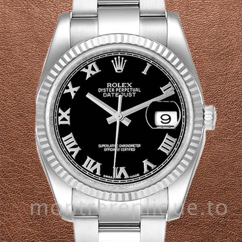 Rolex Datejust Pour des hommes 116234BKRO Oysterlock Cadran Noir