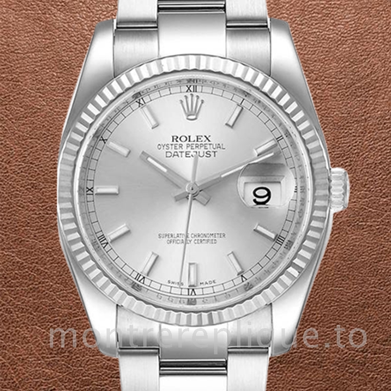 Rolex Datejust 116234SSO Pour des hommes Automatique Oysterlock Cadran Argent