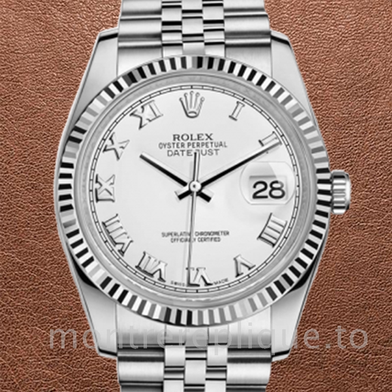 Rolex Datejust 116234WRJ Pour des hommes Cadran Blanc Automatique 36mm