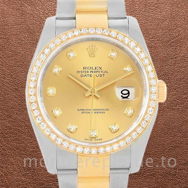Rolex Datejust Pour des hommes 116243CDO Argenté Oysterlock