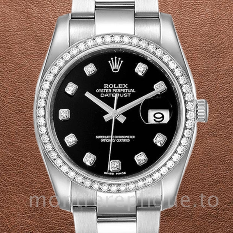 Rolex Datejust 116244BKDO Pour des hommes Cadran Noir Oysterlock