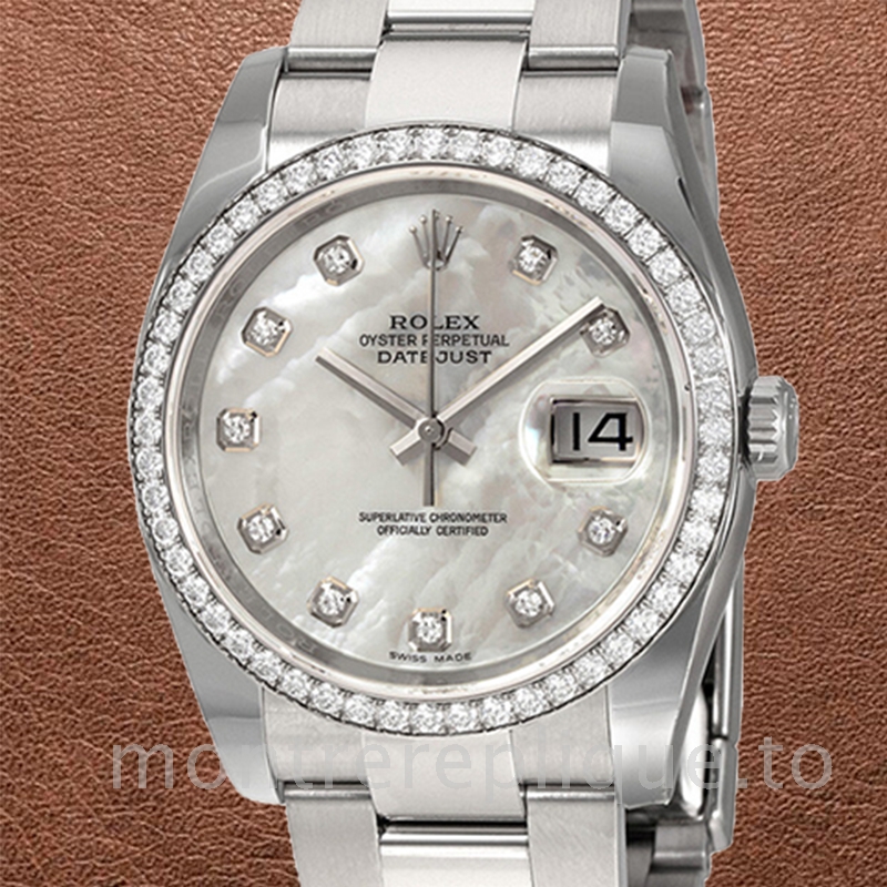 Rolex Datejust Pour des hommes 116244MDO Oysterlock 36mm Argenté