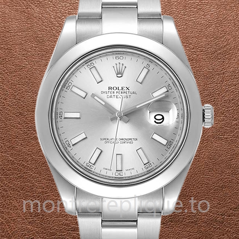 Rolex Datejust 116300SSO Pour des hommes 41mm Cadran argenté Bracelet Huître