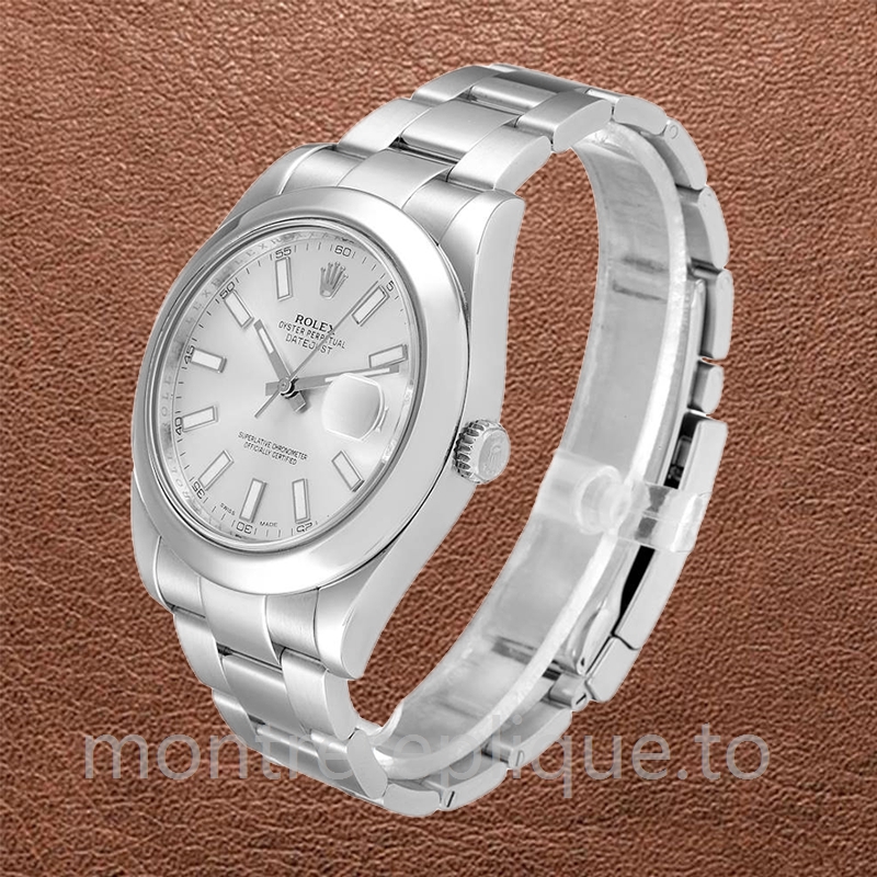 Rolex Datejust 116300SSO Pour des hommes 41mm Cadran argenté Bracelet Huître - Image 3