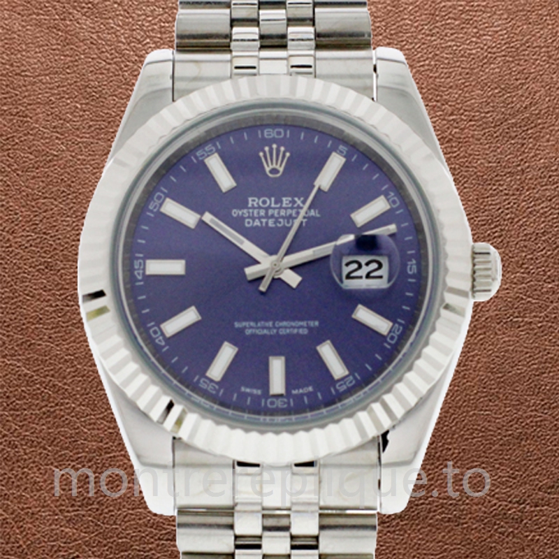 Rolex Datejust 41mm 116334BLSJ Pour des hommes Argenté
