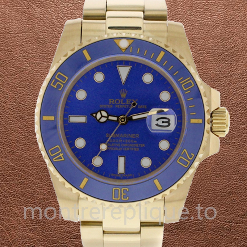 Rolex Submariner Pour des hommes 116618LB 40mm Ton d'or Cadran noir