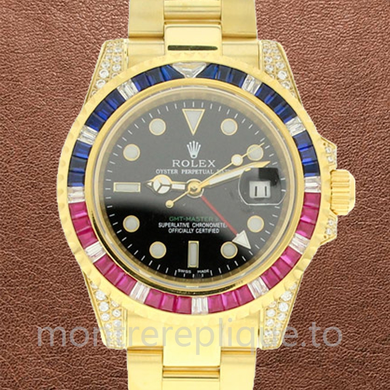 Rolex Gmt Master 116758 SAru-78208 40mm Pour des hommes Bracelet Huître Cadran noir