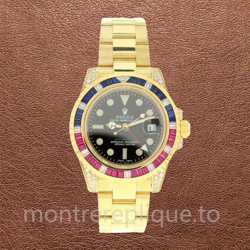 Rolex Gmt Master 116758 SAru-78208 40mm Pour des hommes Bracelet Huître Cadran noir - Image 2