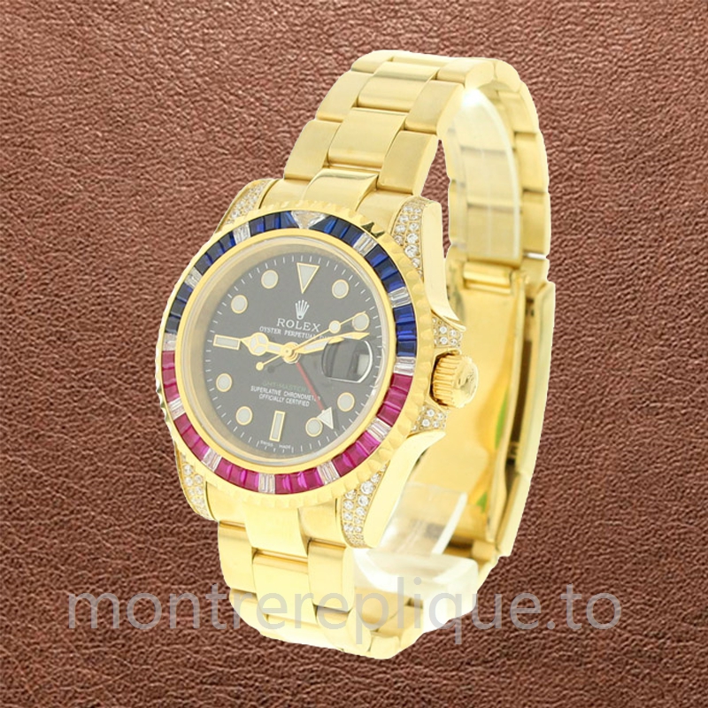 Rolex Gmt Master 116758 SAru-78208 40mm Pour des hommes Bracelet Huître Cadran noir - Image 3