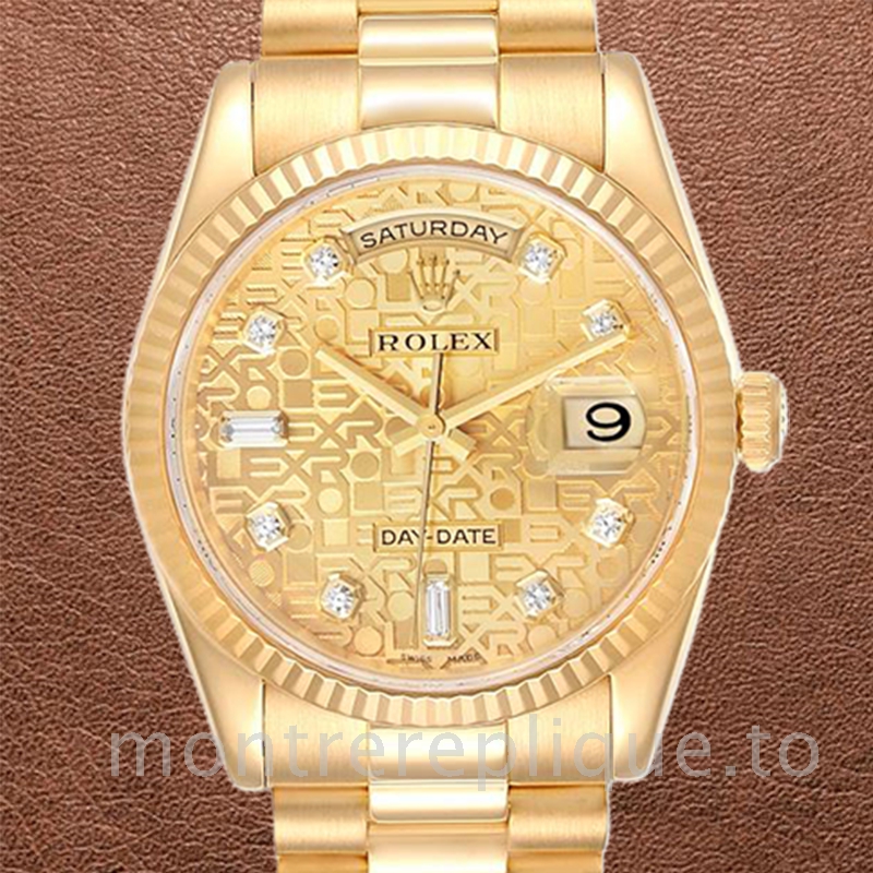 Rolex Day-Date 118238CJDP Pour des hommes Or jaune 36mm