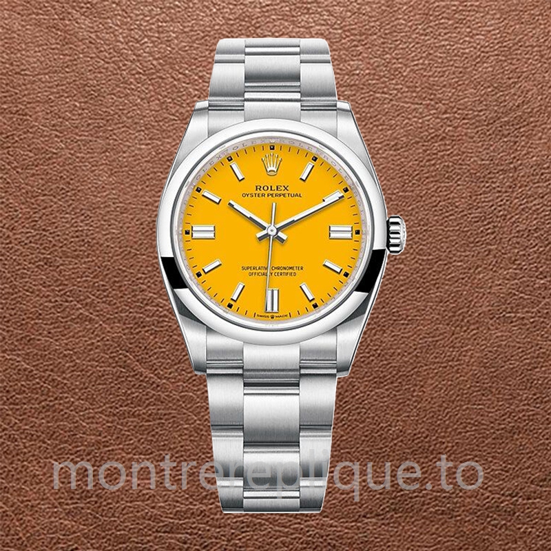 Rolex Oyster Perpetual 41mm m124300-0004 Unisexe Cadran jaune - Image 2