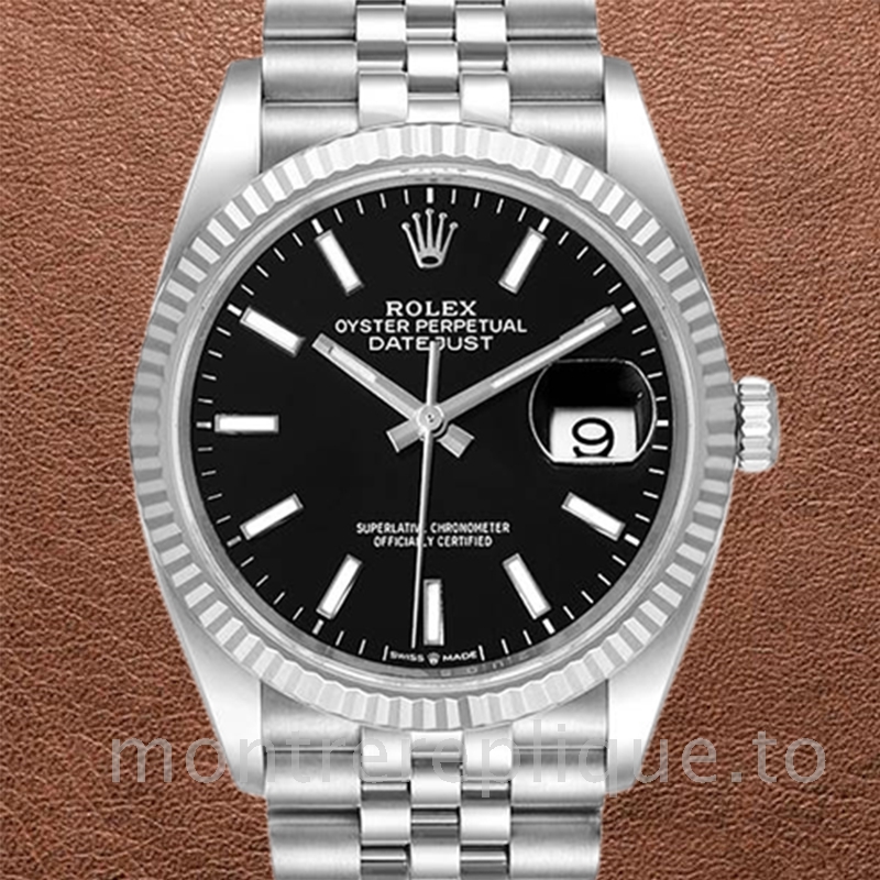 Rolex Datejust Pour des hommes 126234BKSJ Cadran Noir 36mm