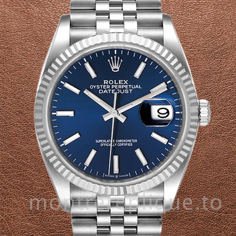 Rolex Datejust Pour des hommes 126234BLSJ Cadran bleu Bracelet