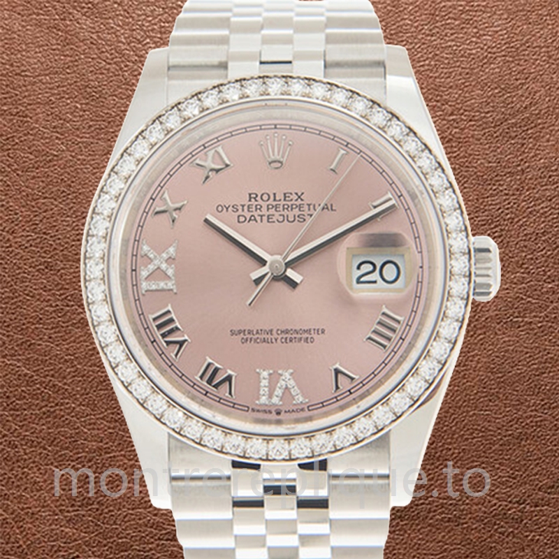 Rolex Datejust 36mm m126284rbr-0023 Dames Argenté Cadran rose