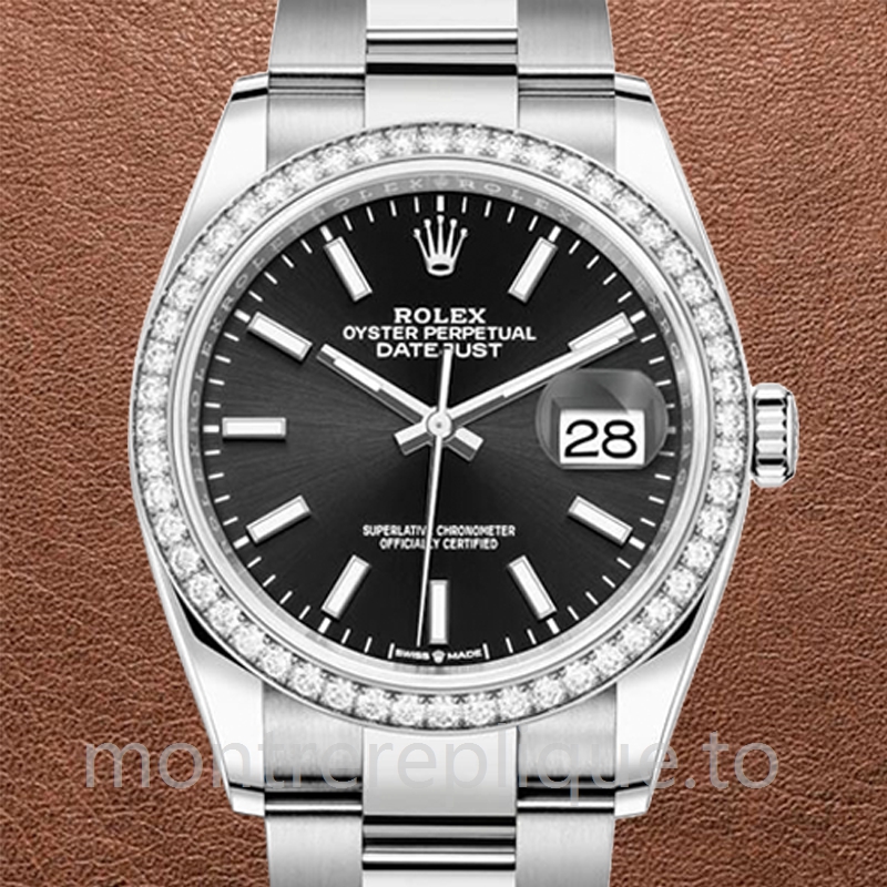Rolex Datejust m126284rbr-0008 Dames 36mm Cadran noir
