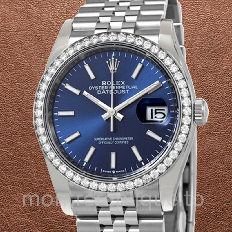 Rolex Datejust Dames m126284rbr-0009 36mm Cadran bleu Argenté