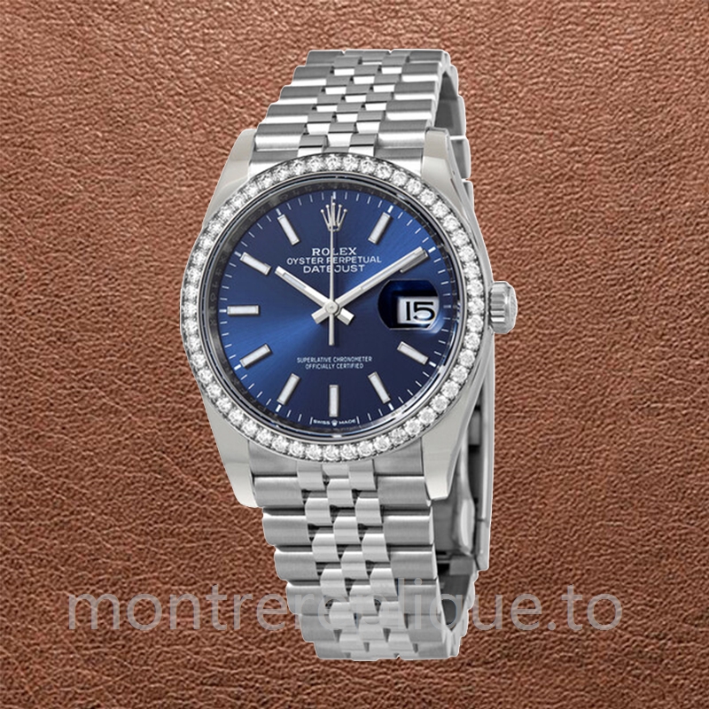 Rolex Datejust Dames m126284rbr-0009 36mm Cadran bleu Argenté - Image 2