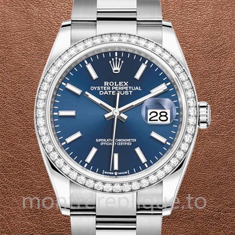 Rolex Datejust m126284rbr-0010 36mm Dames Cadran bleu
