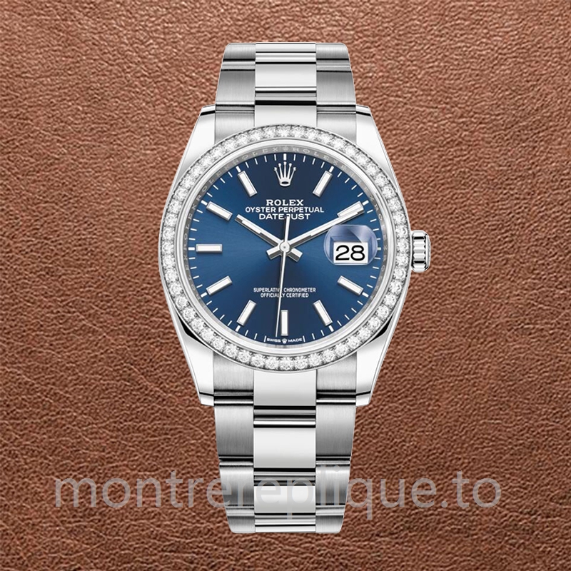 Rolex Datejust m126284rbr-0010 36mm Dames Cadran bleu - Image 2
