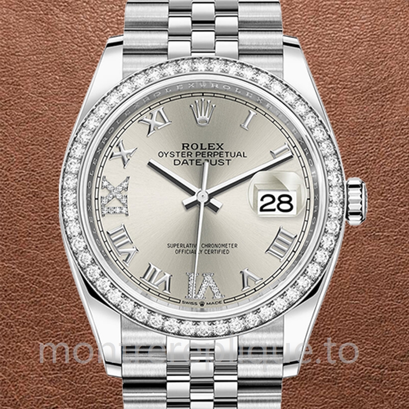 Rolex Datejust 36mm m126284rbr-0021 Dames Argenté