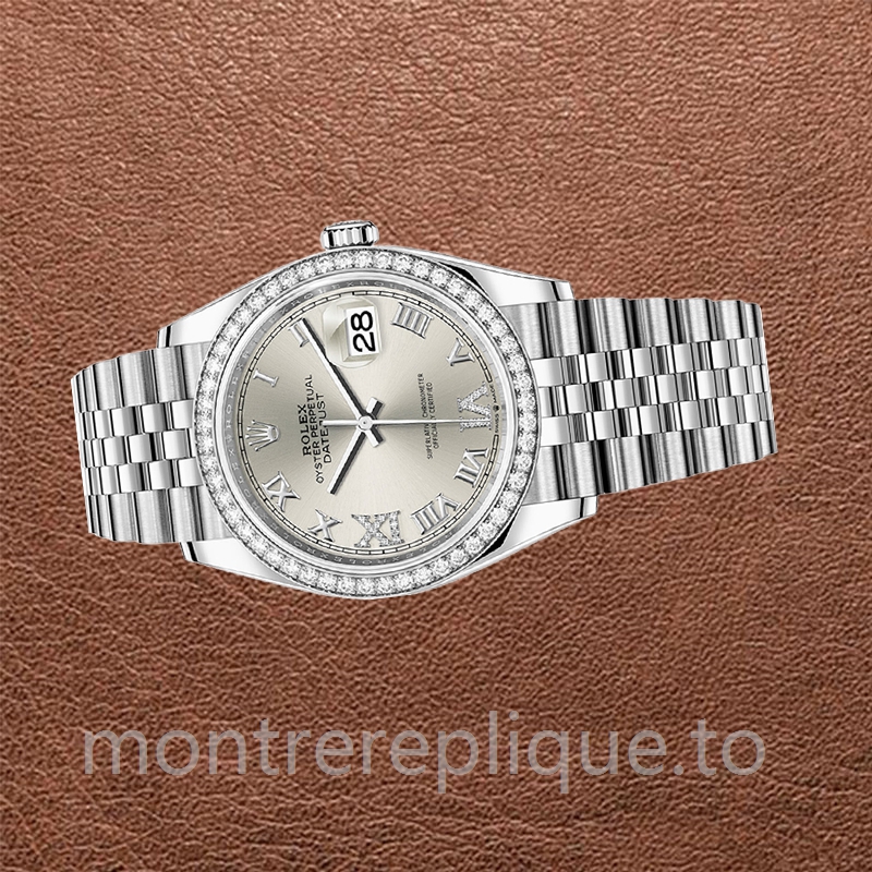 Rolex Datejust 36mm m126284rbr-0021 Dames Argenté - Image 3