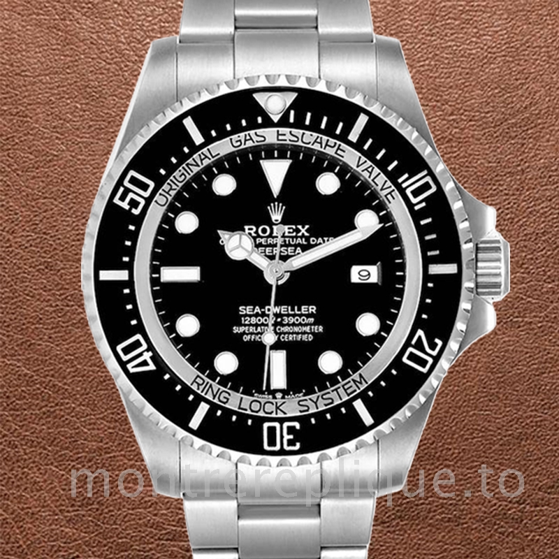 Rolex Sea-Dweller Deepsea 126660BKSO Pour des hommes Argenté Cadran Noir