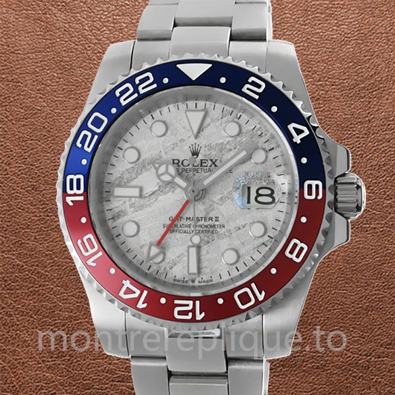 Rolex Gmt Master Ii m126719blro-0002 40mm Pour des hommes Cadran Météorite Bracelet