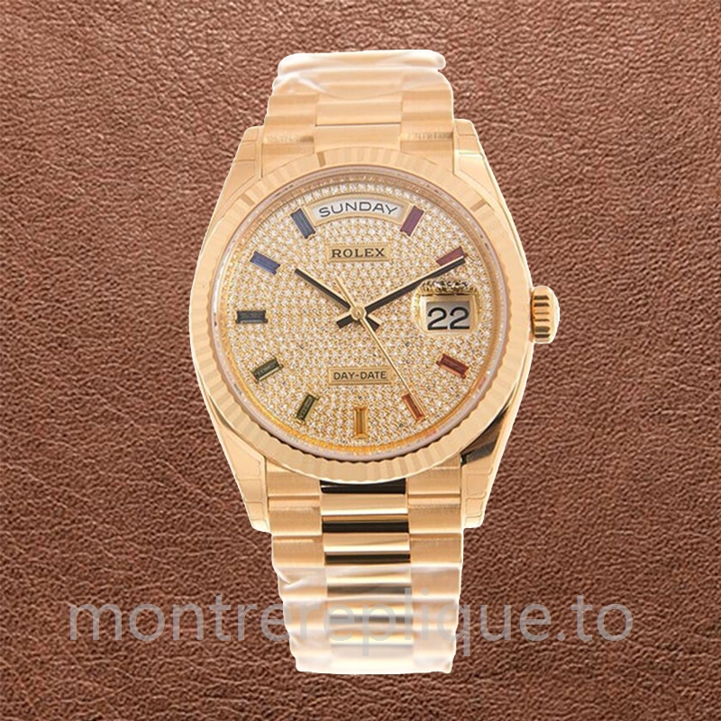 Rolex Day-date 36mm Unisexe m128238-0051 Regardez Cadran pavé de diamants - Image 2
