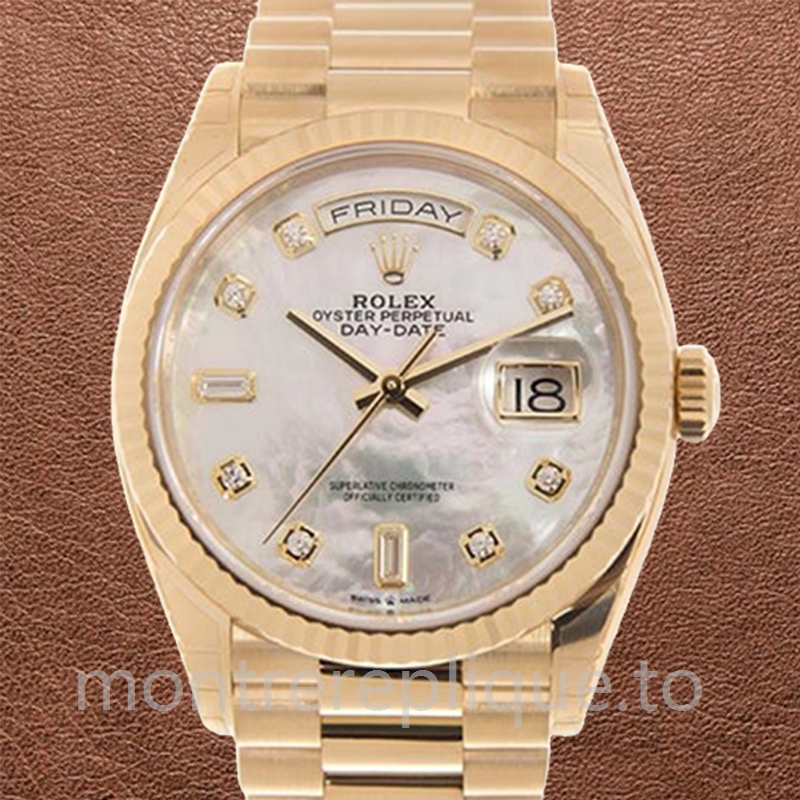 Rolex Day-date Unisexe 36mm m128238-0011 Président Bracelet Cadran en nacre